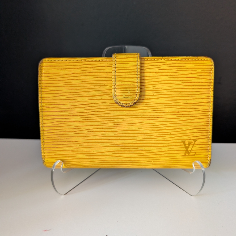 Louis Vuitton Yellow Epi Leather Kisslock Wallet